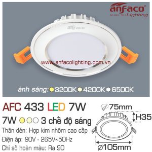 Đèn LED âm trần Anfaco AFC 433-7W