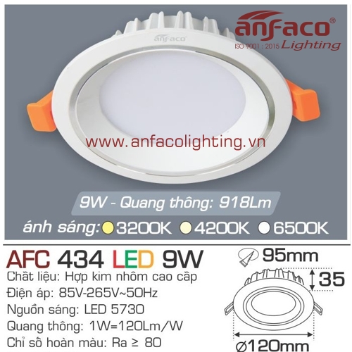 Led âm trần Anfaco AFC 434-9W
