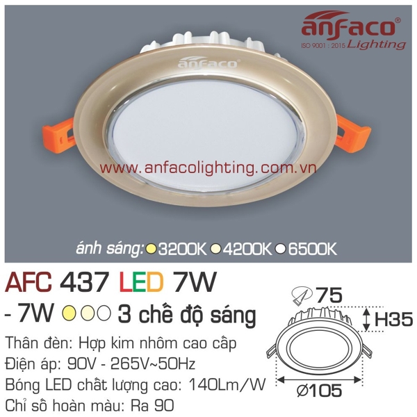 đèn led anfaco 437-7w