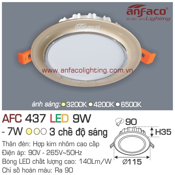 đèn led anfaco 437-9w