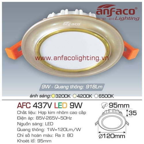 Led âm trần Anfaco AFC 437V-9W