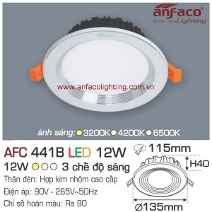 Đèn LED âm trần Anfaco AFC 441B-12W