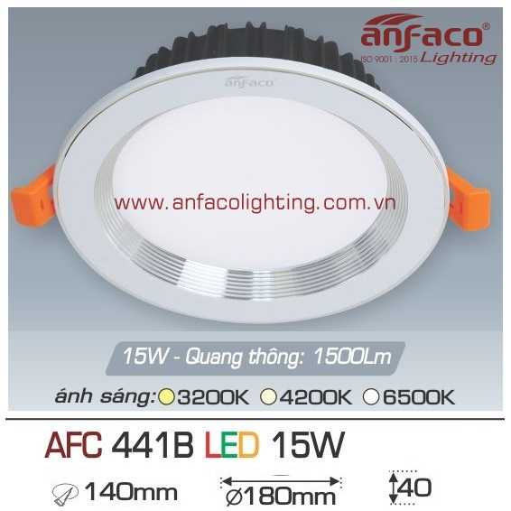 Đèn LED âm trần Anfaco AFC 441B-15W