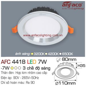 Đèn LED âm trần Anfaco AFC 441B-7W