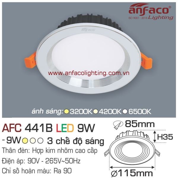 Led âm trần Anfaco AFC 441B-9W