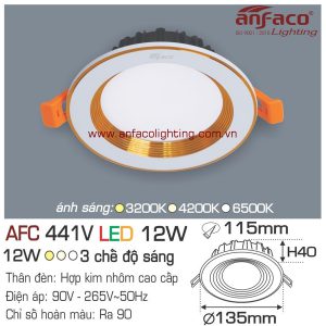 Đèn LED âm trần Anfaco AFC 441V-12W
