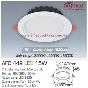 Đèn LED âm trần Anfaco AFC 442-15W