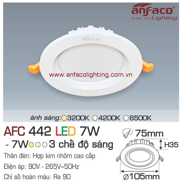 Đèn LED âm trần Anfaco AFC 442-7W