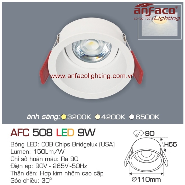 Led âm trần Anfaco AFC 508-9W