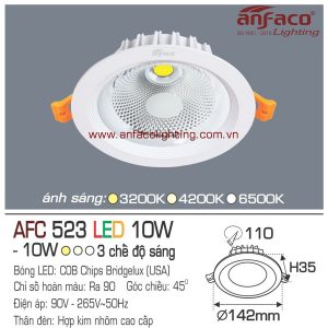 Đèn LED âm trần Anfaco AFC 523-10W