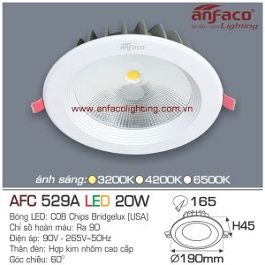 Đèn LED âm trần Anfaco AFC 529A-20W