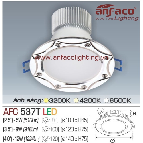 Led âm trần Anfaco AFC 537T-9W
