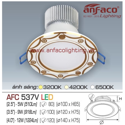 Led âm trần Anfaco AFC 537V-5W