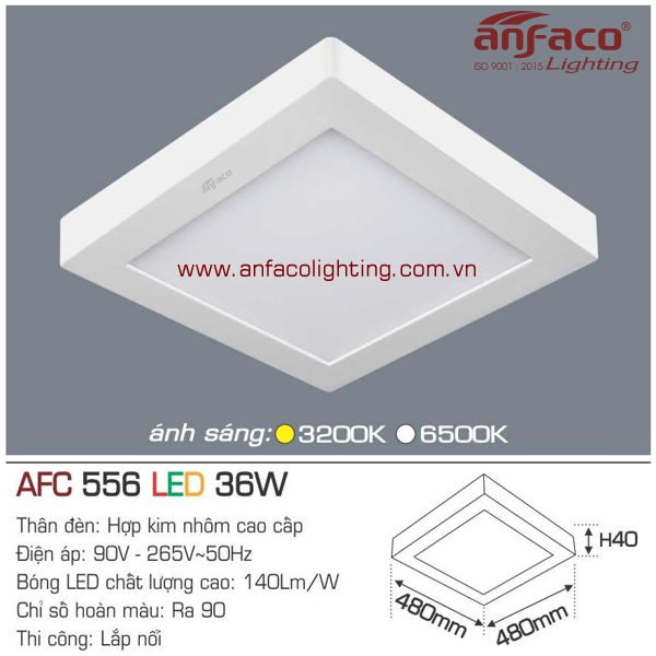 Đèn LED panel nổi Anfaco AFC 556-36W