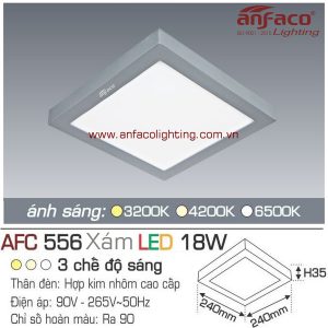 Đèn LED panel nổi Anfaco AFC 556 Xám-18W