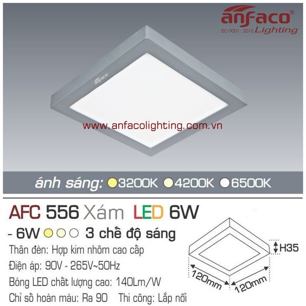 LED panel nổi AFC 556 xám 6W