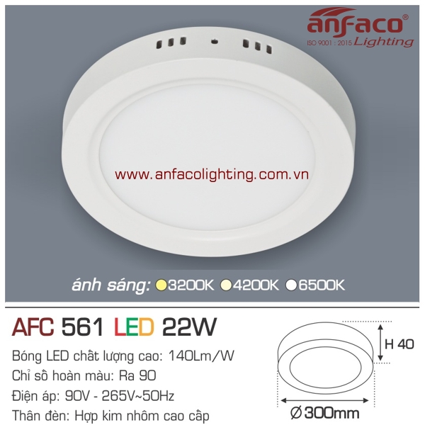 Đèn LED ốp trần nổi Anfaco AFC 561-22W