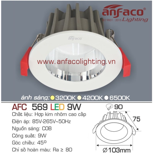 Led âm trần Anfaco AFC 569-9W