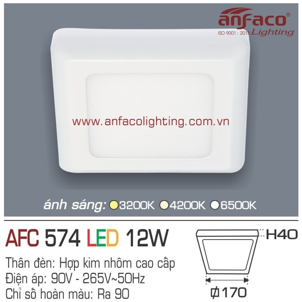 đèn led anfaco 574-12w
