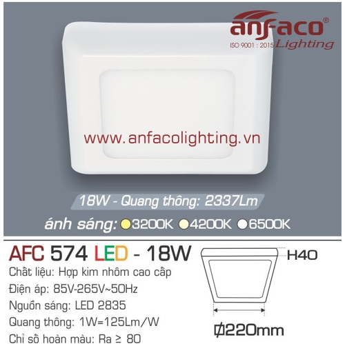 LED ốp trần AFC 574-18W