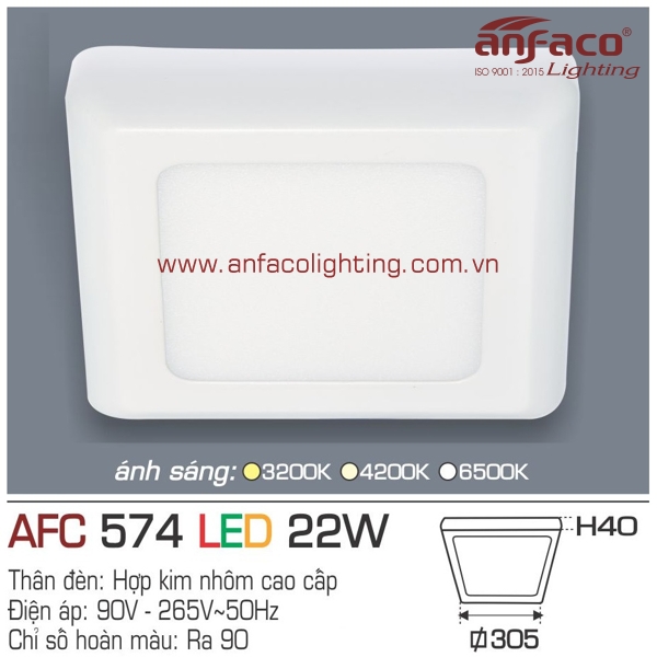 đèn led anfaco 574-22w