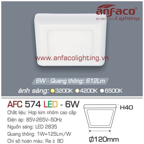 LED ốp trần AFC 574-6W
