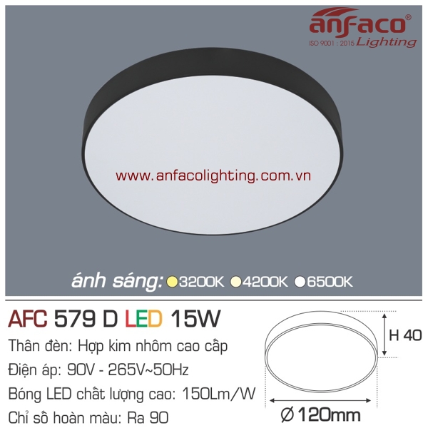 Đèn LED panel ốp trần Anfaco AFC 579D-15W