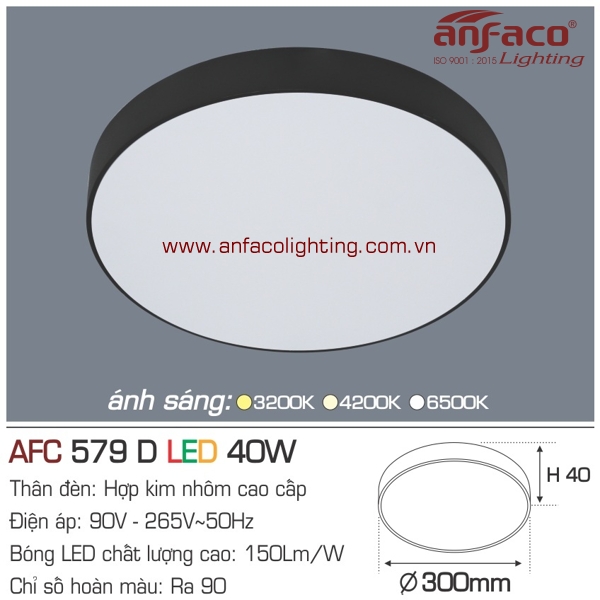 Đèn LED panel ốp trần Anfaco AFC 579D-40W