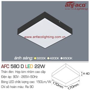 Đèn LED panel ốp trần Anfaco AFC 580D-22W