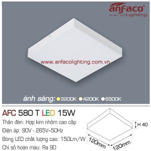 Đèn LED panel ốp trần Anfaco AFC 580T-15W