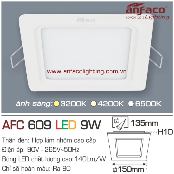 Đèn LED panel Anfaco AFC 609-9W