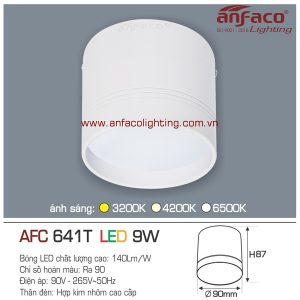 Đèn LED downlight gắn nổi Anfaco AFC 641T-9W