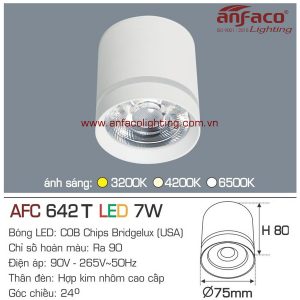 Đèn LED downlight gắn nổi Anfaco AFC 642T-7W