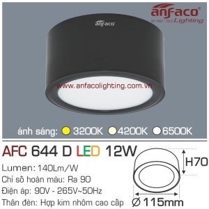 Đèn LED downlight gắn nổi Anfaco AFC 644D-12W