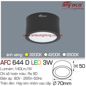 Đèn LED downlight gắn nổi Anfaco AFC 644D-3W
