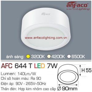 Đèn LED downlight gắn nổi Anfaco AFC 644T-7W