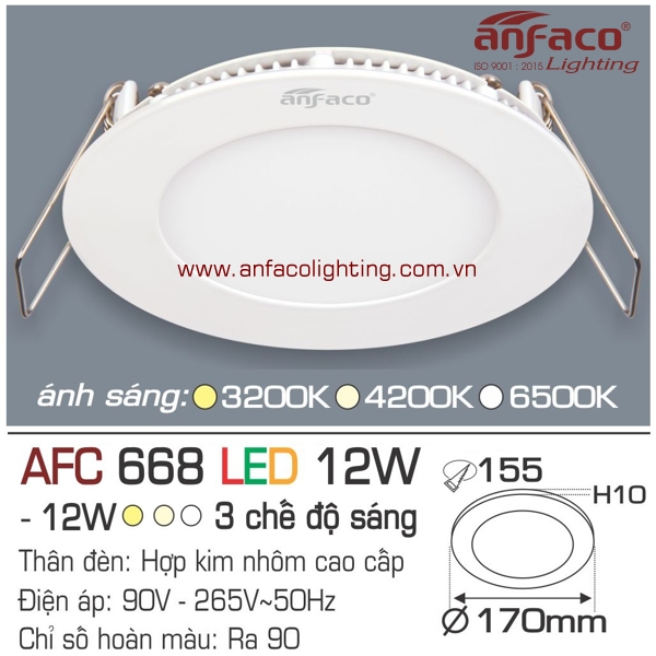 đèn led anfaco 668-12w