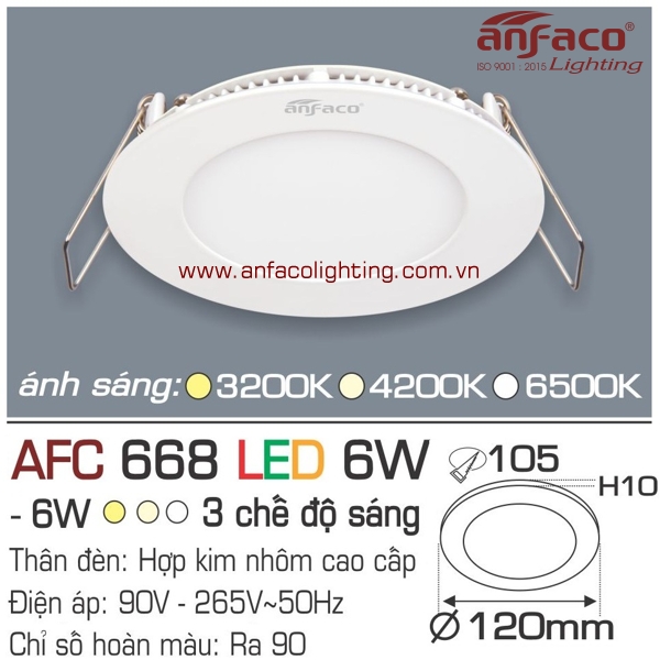Đèn LED panel Anfaco AFC 668-6W