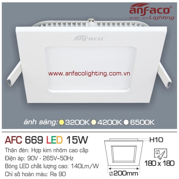 Đèn LED panel Anfaco 669-15W