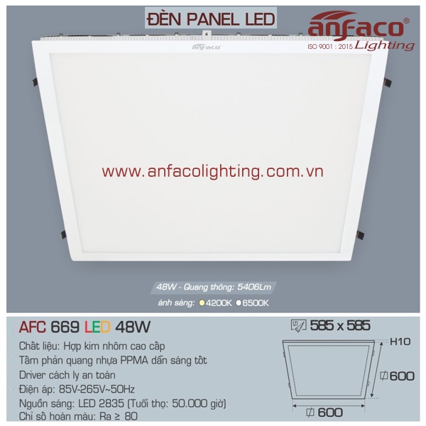 Đèn LED panel Anfaco AFC 669-48W