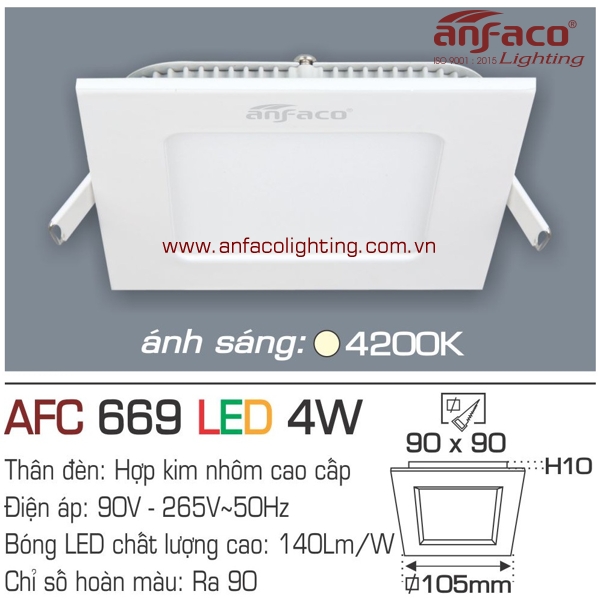 Led panel Anfaco AFC 669-4W