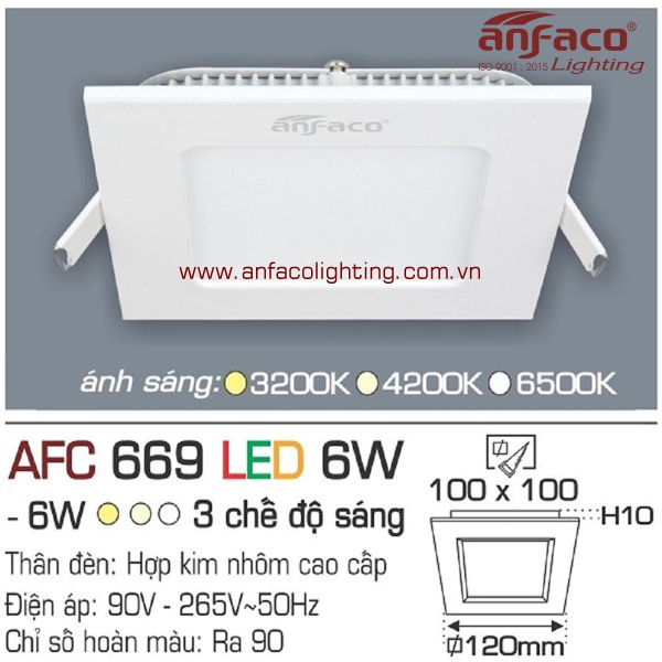 Đèn LED panel Anfaco 669-6W