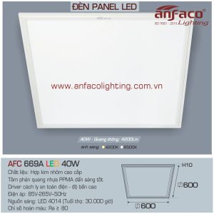 Đèn LED panel Anfaco AFC 669A-40W