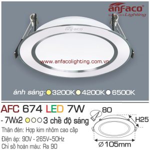 Đèn LED âm trần Anfaco AFC 674-7W
