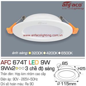 Đèn LED âm trần Anfaco AFC 674T-9W