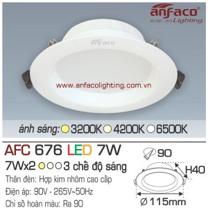 Đèn LED âm trần Anfaco AFC 676-7W