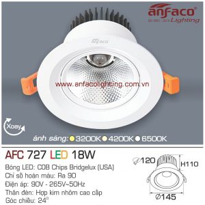 Đèn LED âm trần Anfaco AFC 727-18W