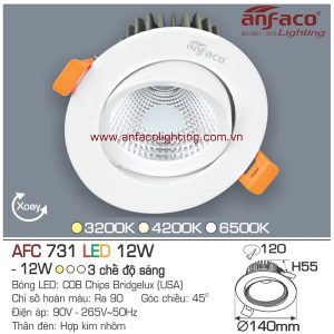 Đèn LED âm trần Anfaco AFC 731-12W