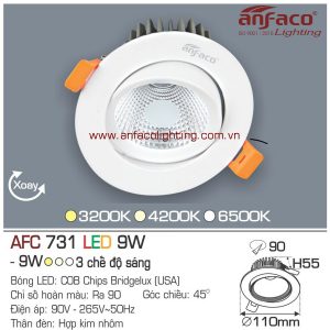 Đèn LED âm trần Anfaco AFC 731-9W