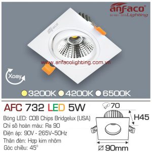 Đèn LED âm trần Anfaco AFC 732-5W